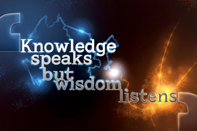 

Oshi - Knowledge Speaks Wisdom Listens Paper Print(12 inch X 18 inch, Stretched)