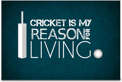 

ShopMantra Cricket Is Reason For Living Paper Print(12 inch X 18 inch)