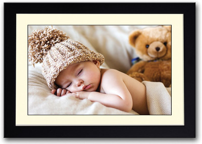

Baby Sleeping With Brown Teddy Fine Art Print(14 inch X 20 inch, Framed)
