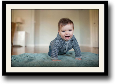 

Cute baby on bed Fine Art Print(10 inch X 14 inch, Framed)