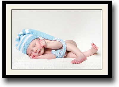 

Baby with cute tail hat Fine Art Print(10 inch X 14 inch, Framed)