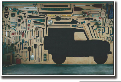 

Posterhouzz Jeep Tools in Car Garage Fine Art Print(12 inch X 18 inch, Rolled)