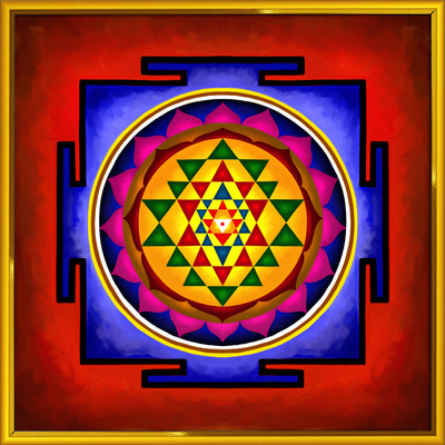 Art Factory Sri Yantra - Vedic Fine Art Print(16 inch X 16 inch) Art Factory Sri Yantra - Vedic Fine Art Print(16 inch X 16 inch)