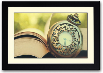 

Vintage Watch and Book Fine Art Print(14 inch X 20 inch, Framed)