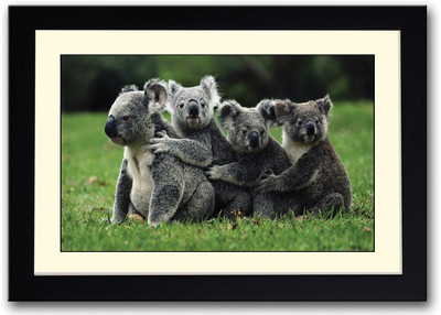 

4 Koalas Fine Art Print(14 inch X 20 inch, Framed)