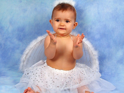 

Posterhouzz Cute Baby Doll Dressed as Angel Photographic Paper(12 inch X 18 inch, Rolled)