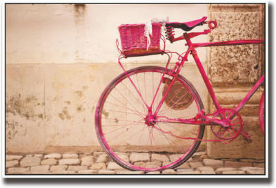 

Pink Vintage Bicycle Fine Art Print(12 inch X 18 inch, Rolled)