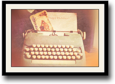 

Vintage typewriter old Fine Art Print(10 inch X 14 inch, Framed)