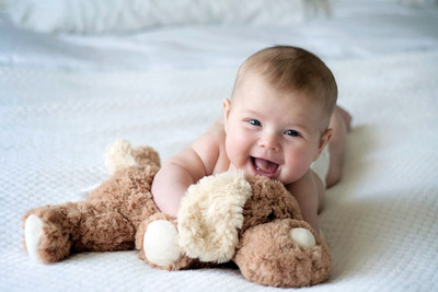 

oshi - Cute Little Boy Playing with Teddy Paper Print(Medium) Paper Print(12 inch X 18 inch)