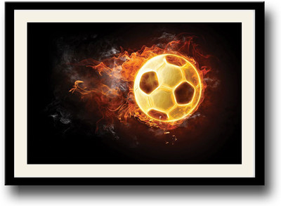 

Burning Football Fine Art Print(10 inch X 14 inch, Framed)