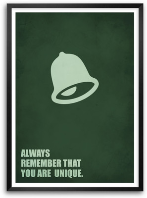 

Always Remember That You Are Unique Business Quotes Paper Print(16.5 inch X 11.5 inch, Framed)