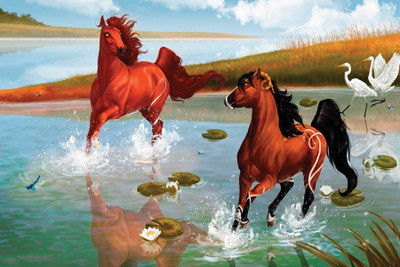 

Horses Paper Poster 12"x18" Paper Print(13 inch X 19 inch, Rolled)