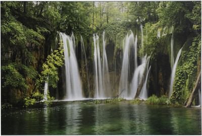 

Bm Traders Forest Waterfall Unframed Wall Sticker Poster Big Fine Art Print(24 inch X 48 inch, Rolled)