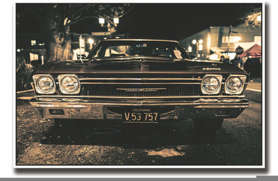 

Posterhouzz Grey Vintage Car Fine Art Print(12 inch X 18 inch, Rolled)