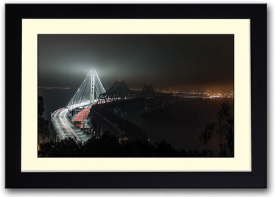 

Bridge at Night Fine Art Print(14 inch X 20 inch, Framed)