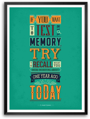 

You Want To Test Your Memory Paper Print(16.5 inch X 11.5 inch, Framed)