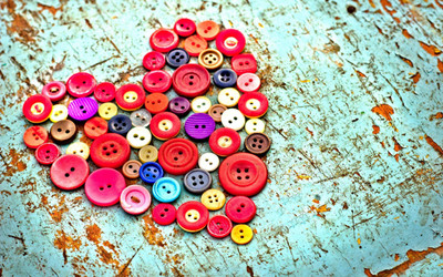 

Gift for Valentine's Day - Heart Buttons - Medium Size Ready To Frame Rolled Digital Art Print On Photographic Paper(24 inch X 18 inch, Rolled)
