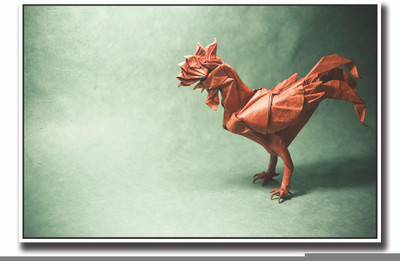 

Posterhouzz Orange cloth hen Fine Art Print(12 inch X 18 inch, Rolled)