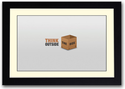 

Think outside the box Fine Art Print(14 inch X 20 inch, Framed)