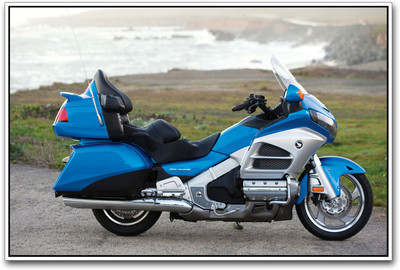 

Cool Blue Honda Goldwing Motorcycle inspired Paper Print(12 inch X 18 inch)