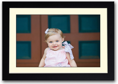 Baby Girl In Pink Dress Fine Art Print(14 inch X 20 inch, Framed)