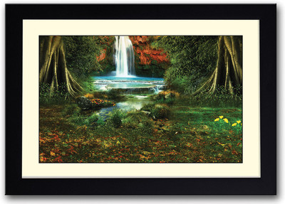 

Magical Waterfall Fine Art Print(14 inch X 20 inch, Framed)