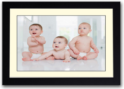 

Three Cute babies Fine Art Print(14 inch X 20 inch, Framed)