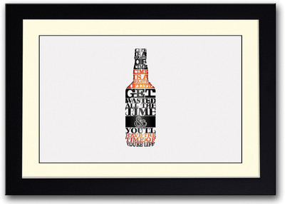 

Beer Typography Fine Art Print(14 inch X 20 inch, Framed)