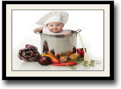 

Baby Chef Fine Art Print(10 inch X 14 inch, Framed)
