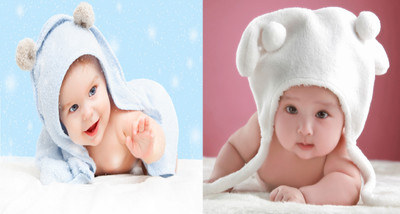

Baby Poster Cute Smiling New Born Kid Infant Child Wall Decor – 2 Pcs Combo Photographic Paper(12 inch X 18 inch)