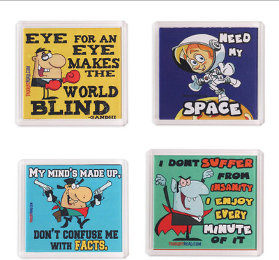 

Thoughtroad My Life...My Space Fridge Magnet Pack of 4