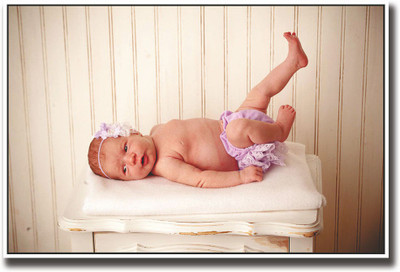 Baby sleeping on white table Fine Art Print(12 inch X 18 inch, Rolled)