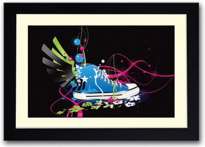 

Colorful Shoe Fine Art Print(14 inch X 20 inch, Framed)