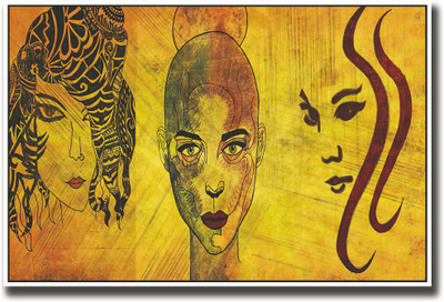 

The three girls artistic Fine Art Print(12 inch X 18 inch, Rolled)