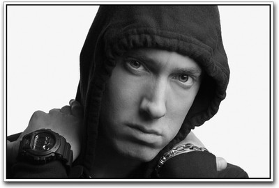 

Eminem in hood Paper Print(12 inch X 18 inch)