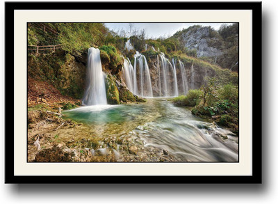 

Stunning Waterfall Fine Art Print(10 inch X 14 inch, Framed)