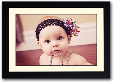 

Baby With Necklace In Mouth Fine Art Print(14 inch X 20 inch, Framed)