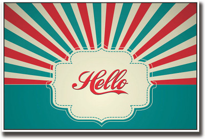 

Retro hello Fine Art Print(12 inch X 18 inch, Rolled)