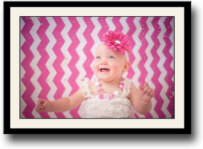 Baby laughing and sparkles Fine Art Print(10 inch X 14 inch, Framed)
