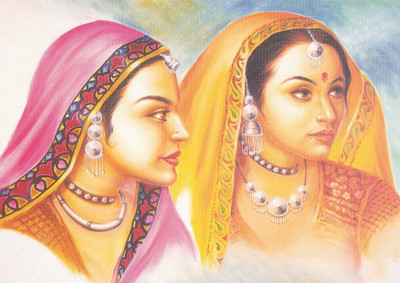 55% OFF on Village Ladies Paper Print(28 inch X 20 inch, Rolled)