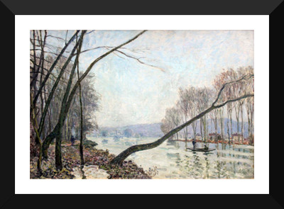 

Tallenge Old Masters Collection - Bank of the Seine in Autumn by Alfred Sisley - Premium Quality A3 Size Framed Poster Paper Print(17 inch X 12 inch, Framed)