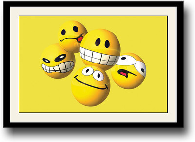 

Funny smiley's Fine Art Print(10 inch X 14 inch, Framed)