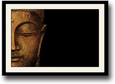 

Buddha half face Fine Art Print(10 inch X 14 inch, Framed)