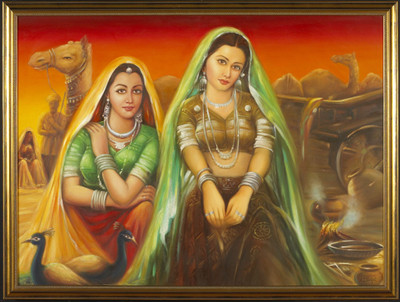

Posterhouzz Rajasthani Fine Art Print Poster Fine Art Print(12 inch X 18 inch, Rolled)