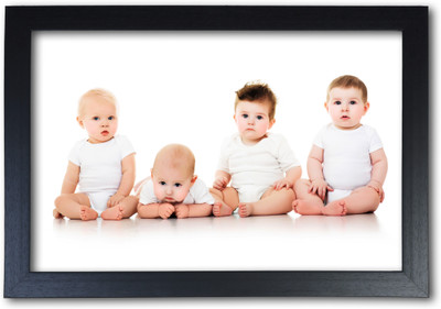 

Cute Four Boys Poster with Frame Paper Print(14 inch X 20 inch, Streched)