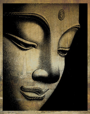 50% OFF on Buddha - Sculpture Face Paper Print(23 inch X 18 inch)