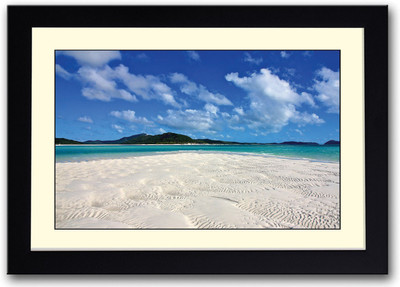 

White Sandy beach Fine Art Print(14 inch X 20 inch, Framed)