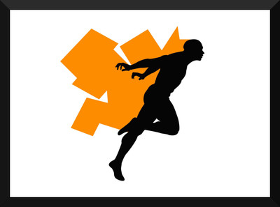 

Spirit Of Sports - Running The Distance - A3 Size Framed Poster Paper Print(17 inch X 12 inch)