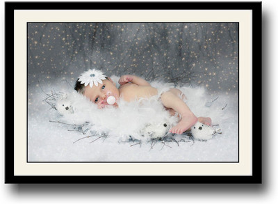 

Baby with snow effect Fine Art Print(10 inch X 14 inch, Framed)