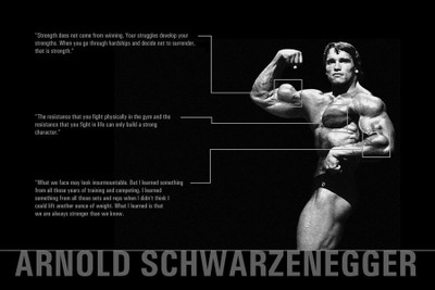 TMS Arnold -Real Man Paper Print(12 inch X 18 inch, Rolled)